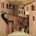 Martini, Simone: Triptychon des Seligen Hl. Augustinus Novellus, linke Tafel, untere Szene: Augustinus erweckt das von einer Loggia gefallene Kind, um 1328, Tempera auf Holz, Siena, San Augustino