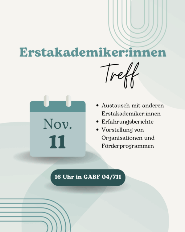 Save the Date Erstakademikertreff
